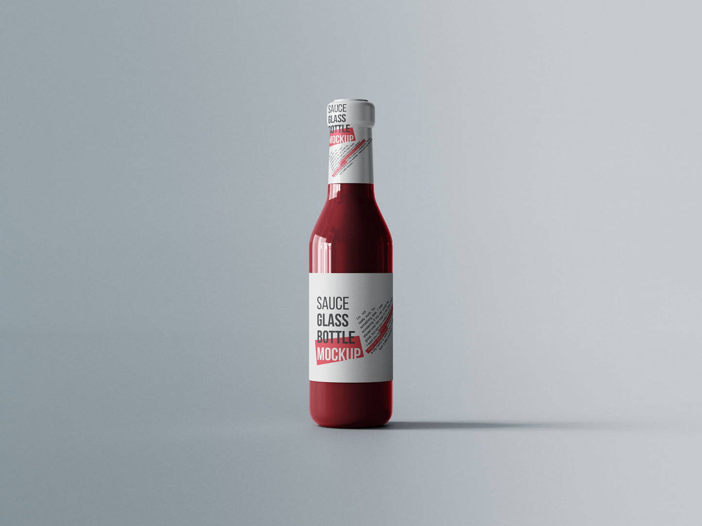 Free Sauce Glass Bottle Mockup