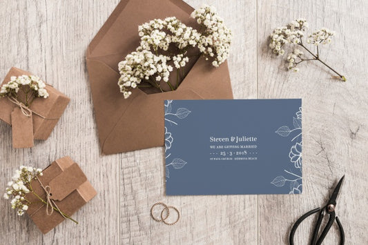 Free Save The Date Card Mockup Psd