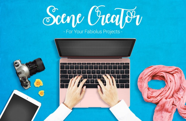 Free Scene Creator Mock Up Psd