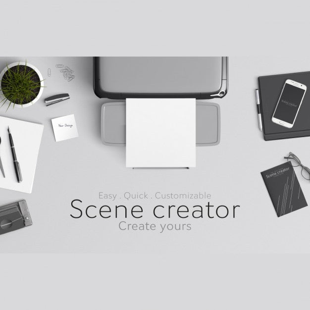 Free Scene Creator Mock Up Psd