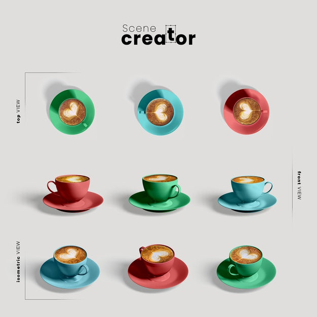 Free Scene Creator With Coffee Mug Psd