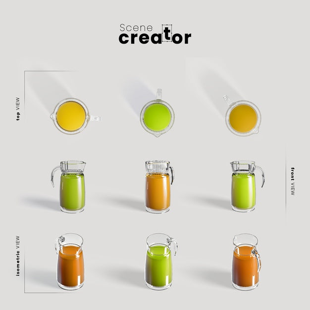 Free Scene Creator With Fresh Juice Psd