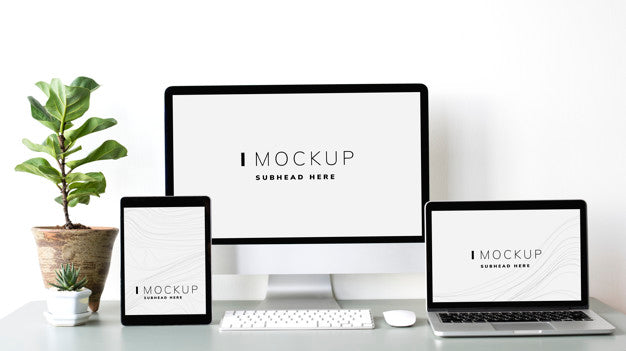 Free Set Of Digital Devices Screen Mockup Psd