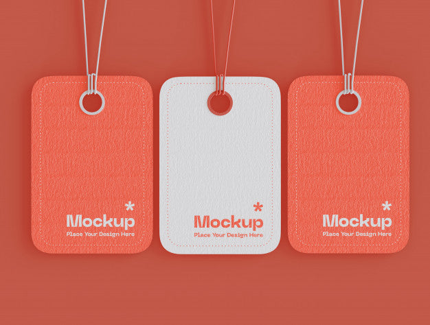 Free Set Of Label Price Tags Mockup Psd