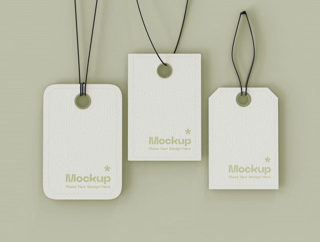 Free Set Of Label Price Tags Mockup Psd