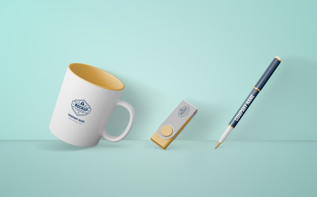 Free Set Of Merchandising Products With Company Logo Psd