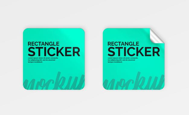 Free Set Of Stickers Mockup Psd