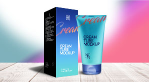 Free Shaving Cream Tube Packaging Mockup Psd