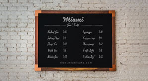 Free Shop Price Chalkboard Menu Mock-Up Psd