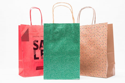Free Shopping Bag Mockup In Different Colors Psd