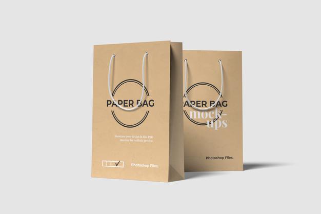 Free Shopping Bags Psd Mockup Psd