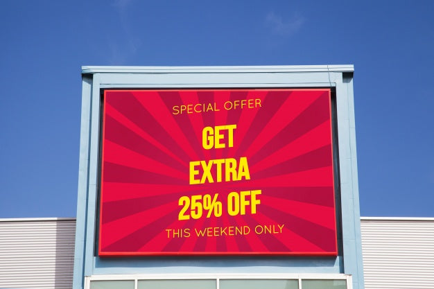 Free Shopping Center Billboard Mockup Psd