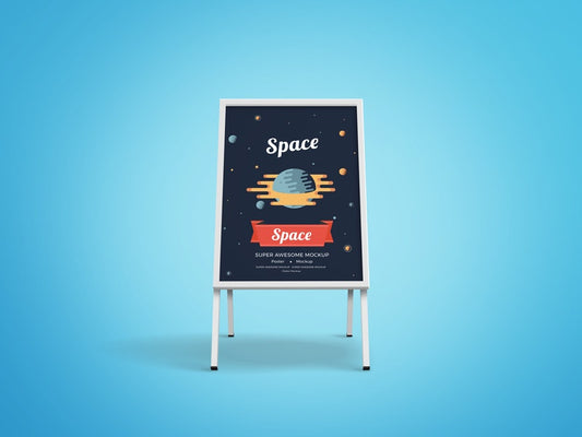 Free Sidewalk Sandwich Board Mockup