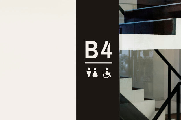 Free Signboard Inside A Modern Building Psd