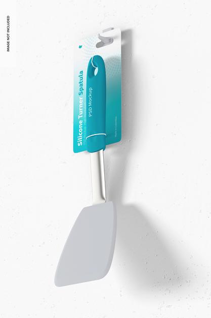 Free Silicone Turner Spatula Hanging On Wall Mockup Psd