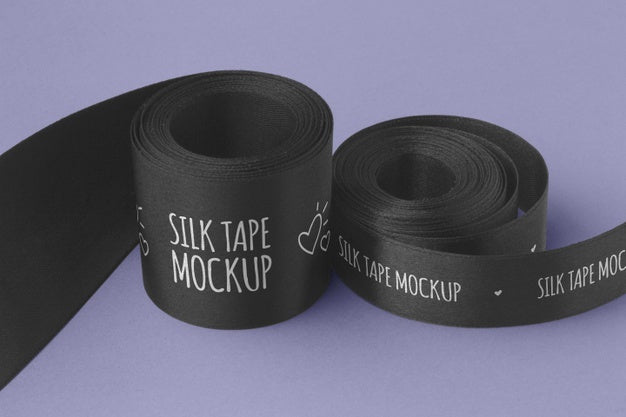 Free Silk Tape Design Mockup Psd