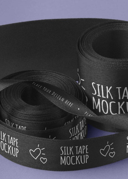 Free Silk Tape Design Mockup Psd