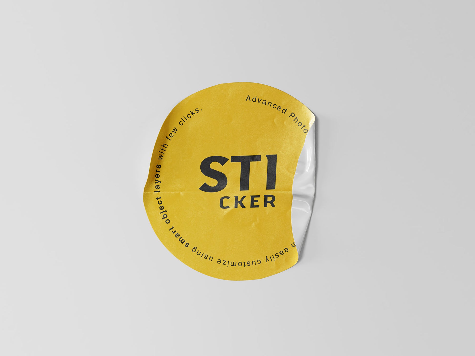 Free Simple Sticker Mockup