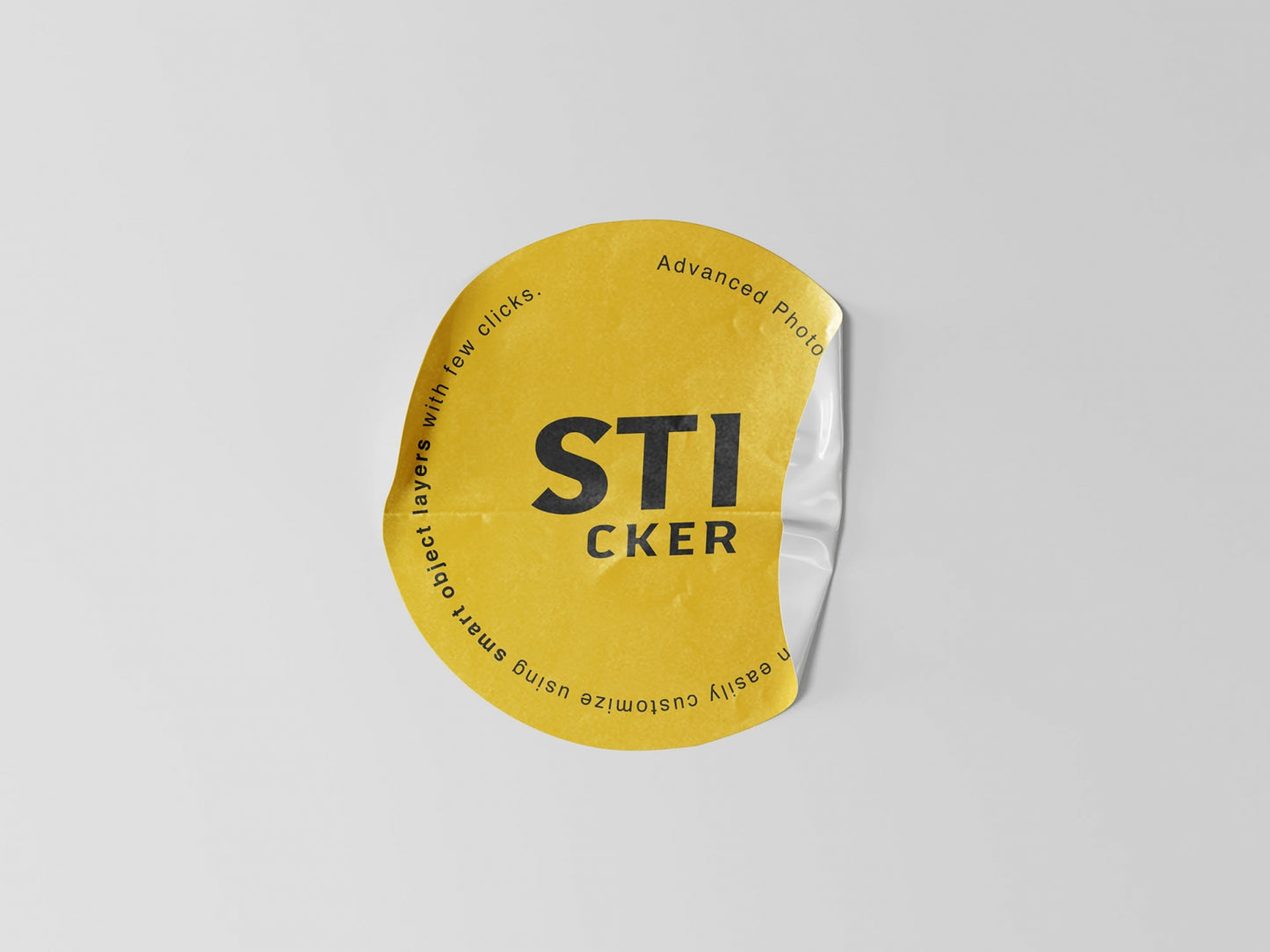 Free Simple Sticker Mockup