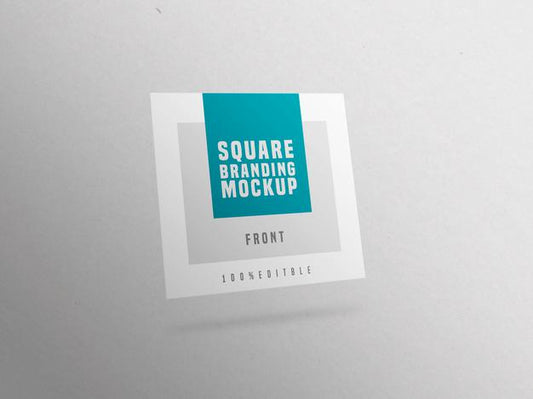 Free Single Square Business Card Mockup Psd