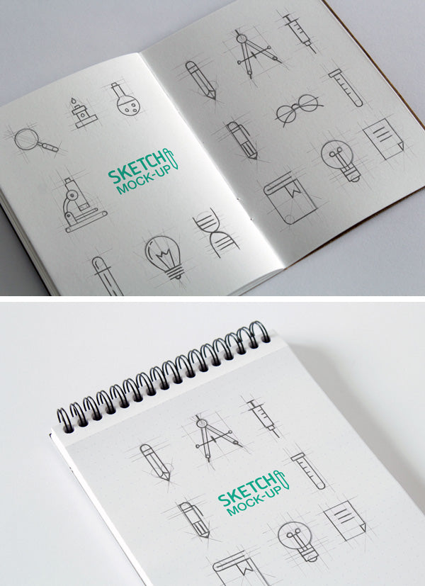 Free Sketchbook Mockups Psd #2