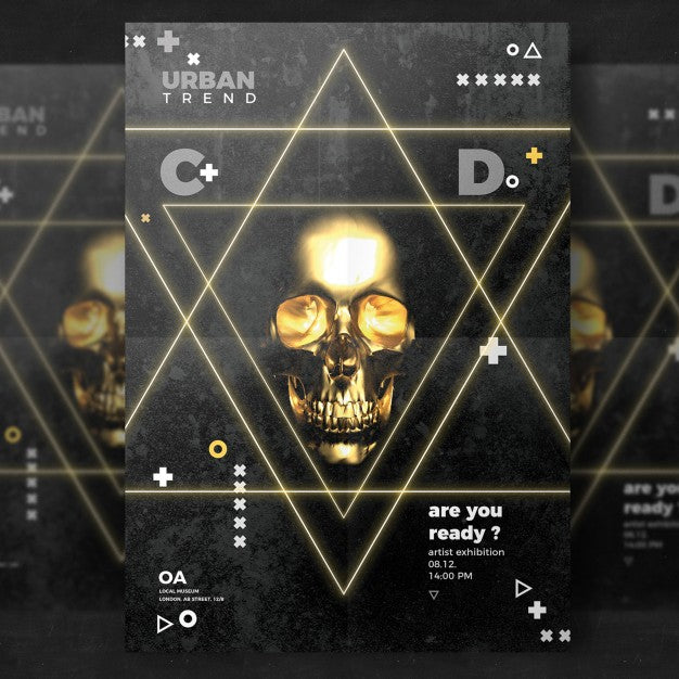 Free Skull Flyer Template Psd