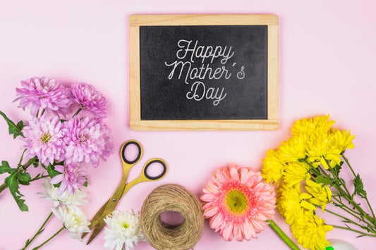 Free Slate Mockup With Mothers Day Concept Psd