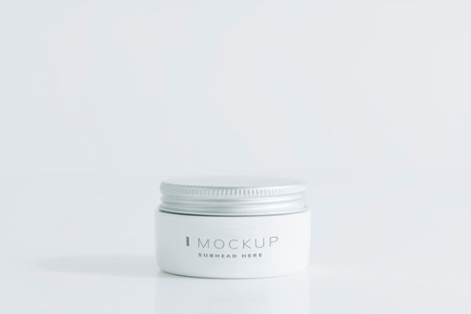 Free Small Face Cream Can Mockup Psd