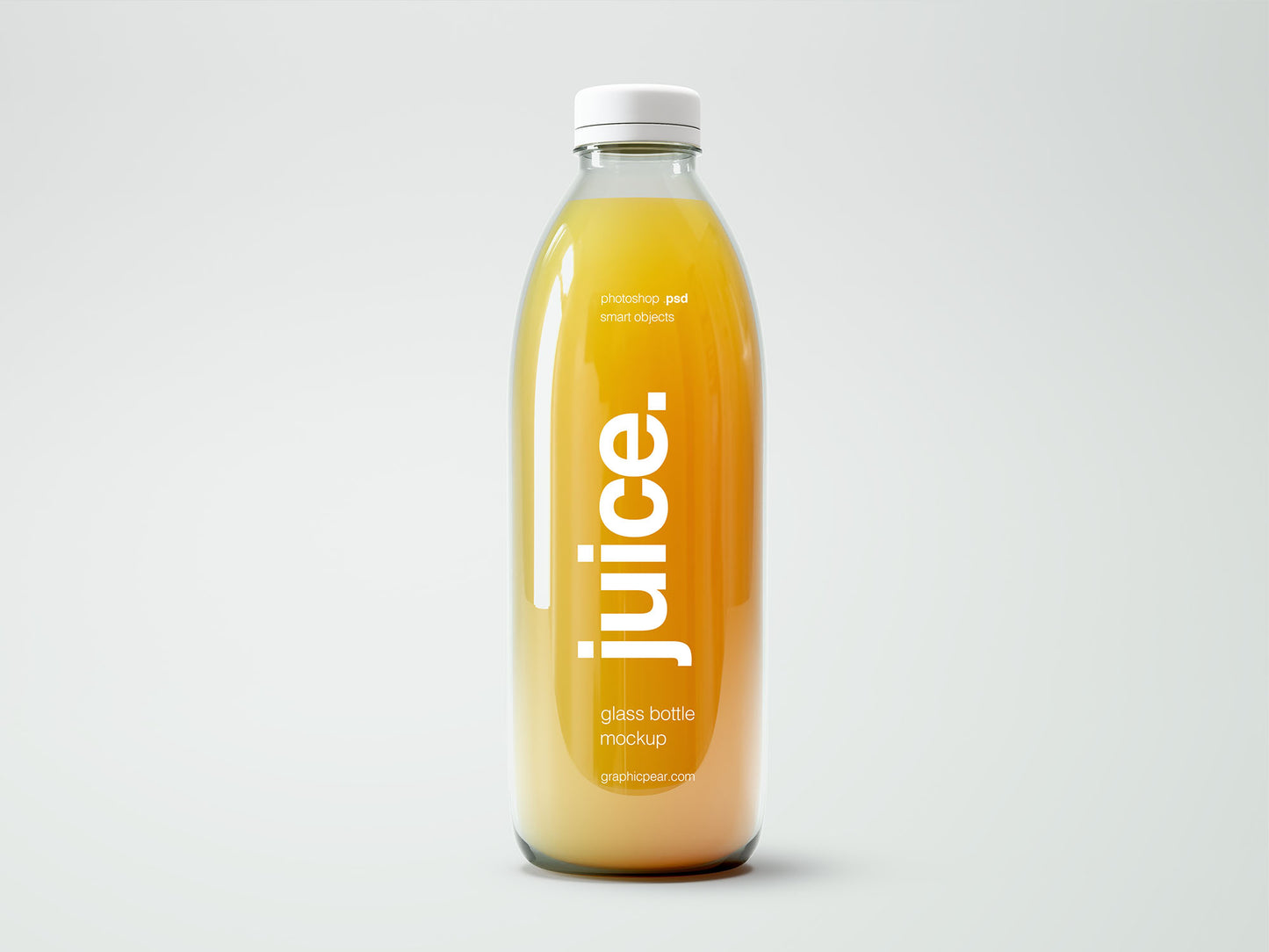 Free Small Glass Bottle Juice Mockup