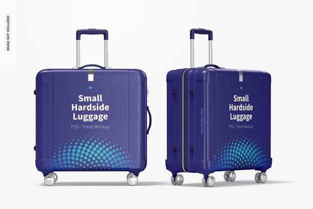 Free Small Hardside Luggage Mockup Psd