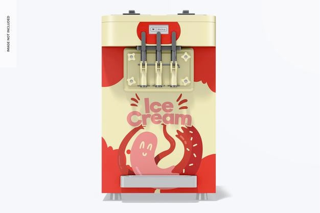 Free Small Ice Cream Machine Mockup, Front View Psd