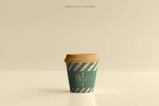Free Small Size Biodegradable Paper Cup Mockup Psd
