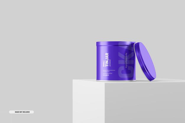 Free Small Tin Jar Packaging Mockup Psd