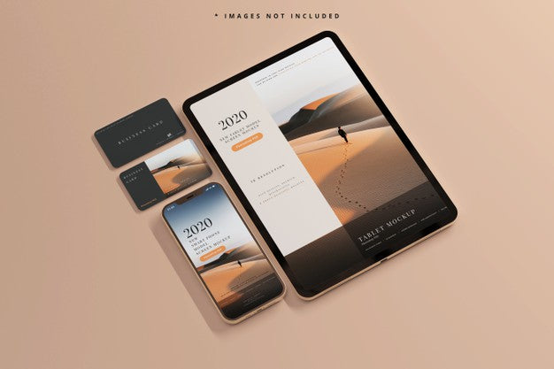 Free Smart Phone And Tablet With Business Cards Mockups Psd