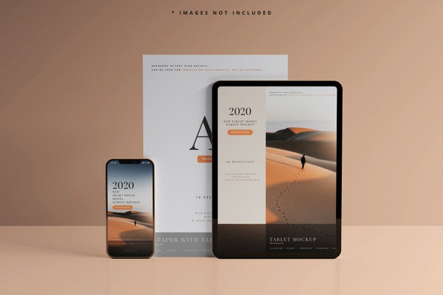 Free Smart Phone And Tablet With Business Cards Mockups Psd