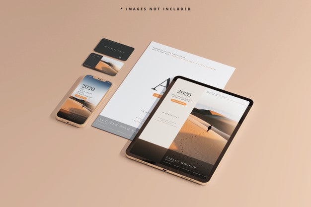 Free Smart Phone And Tablet With Business Cards Mockups Psd