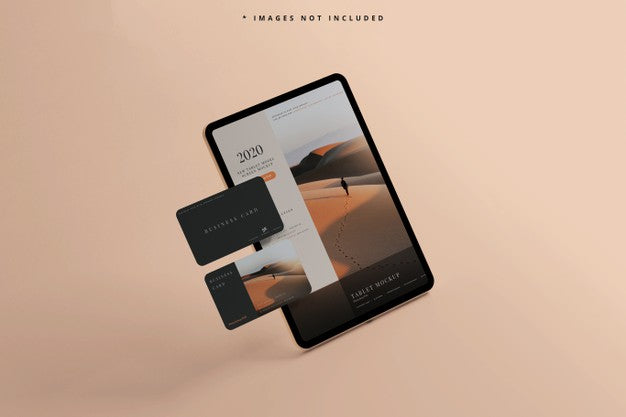 Free Smart Phone And Tablet With Business Cards Mockups Psd