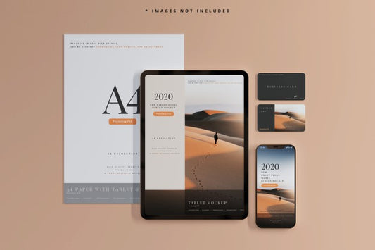 Free Smart Phone And Tablet With Business Cards Mockups Psd