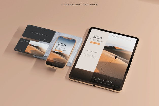 Free Smart Phone And Tablet With Business Cards Mockups Psd