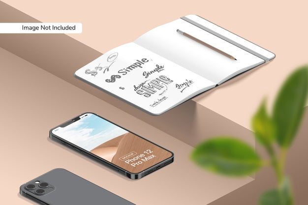 Free Smartphone 12 Pro Max Mockup Psd