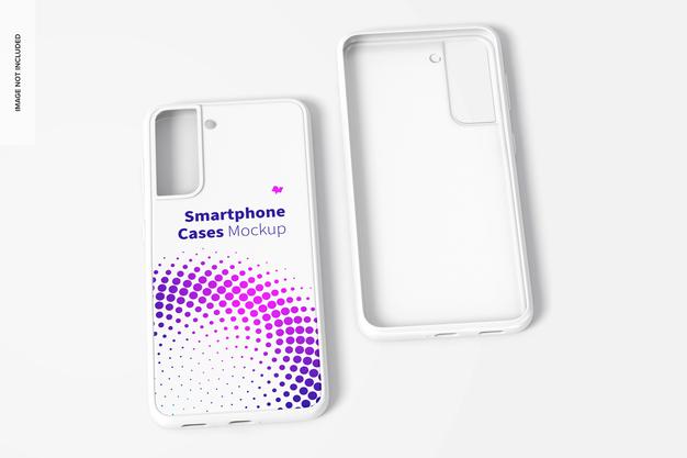 Free Smartphone Cases Mockup, Front And Back View Psd