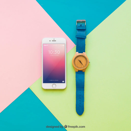 Free Smartphone Display And Watch Mockup Psd