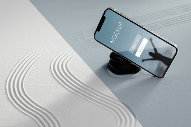 Free Smartphone Display Mock-Up In Sand Psd