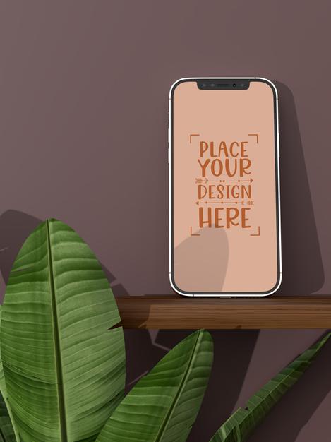 Free Smartphone Frameless Blank Screen Mockup Psd