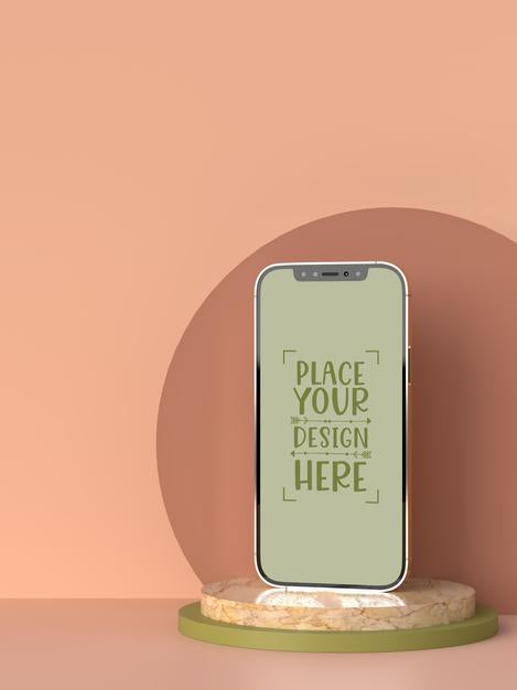 Free Smartphone Frameless Blank Screen Mockup Psd