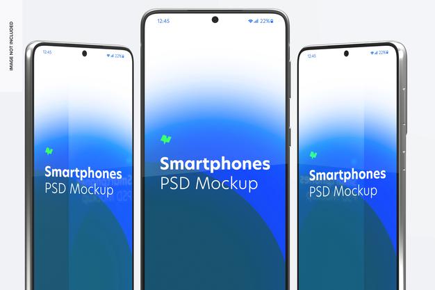 Free Smartphone Mockup, Close Up Psd