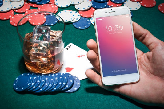 Free Smartphone Mockup With Casino Concept Psd