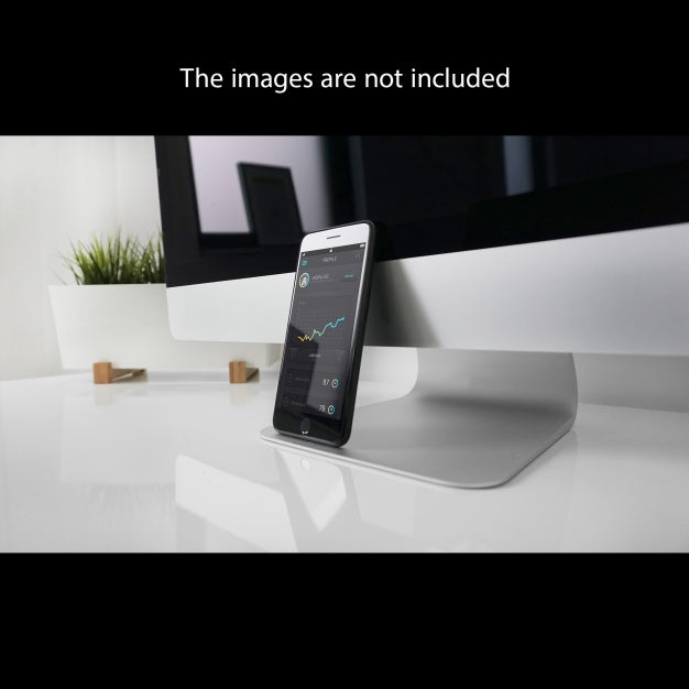 Free Smartphone On Computer Screen Mock Up Psd