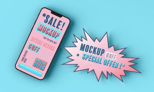 Free Smartphone Sale Mock-Up Psd