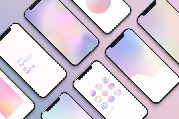 Free Smartphone Screens Mockup Set Psd